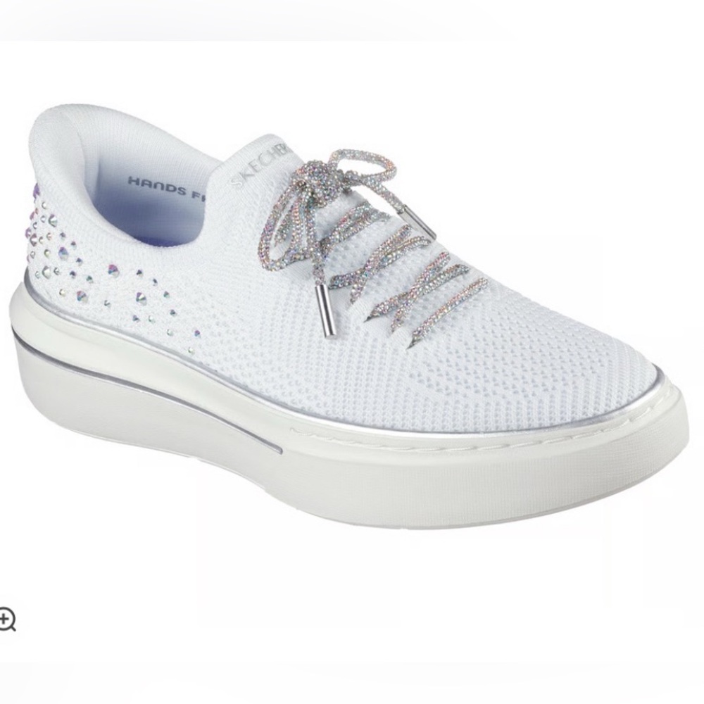 Skechers White Sneakers with Shimmery Laces - Great for a Bride-nonnegotiable - Picture 2 of 9